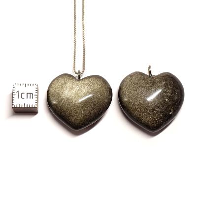 Obsidienne dorée - Pendentif Coeur