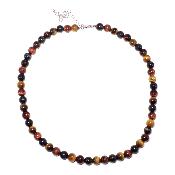 Oeil Mixte tigre boeuf faucon - Collier Boule