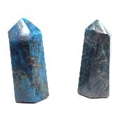 Apatite Bleue - Pointe Unique Polie n°01 ( Lot de 2 pièces )