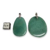 Aventurine Verte - pendentif mini pierre plate