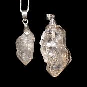 Cristal diamant herkimer - Pendentif pierre Brute