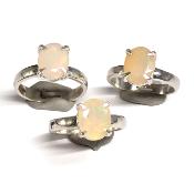 Opale d'Ethiopie Bague Réglable en Argent 15760 (Lot de 3 pièce)