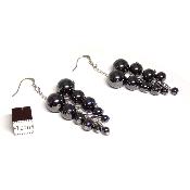 Hématite - Boucles d'oreilles en grappes