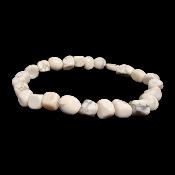 Howlite - Bracelet pierre roulée