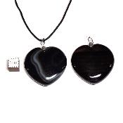 Onyx - pendentif coeur