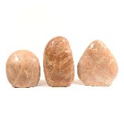 Pierre de Lune Orange - Forme libre n° 15 (Lot de 3 pièces)