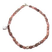 Rhodonite - Collier Roulé Carré