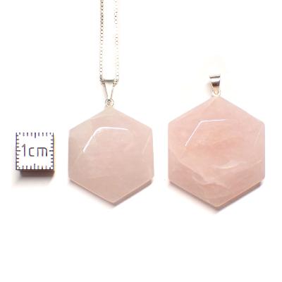 Quartz Rose - Pendentif Sceau de salomon