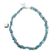 Apatite Bleue - Collier pierre roulée