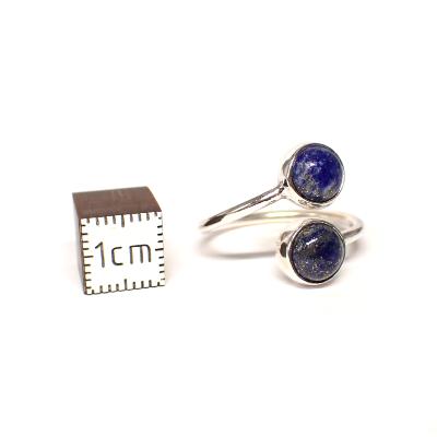 Lapis Lazuli - Bagues Double Réglable en Argent (Lot de 5 pièce)
