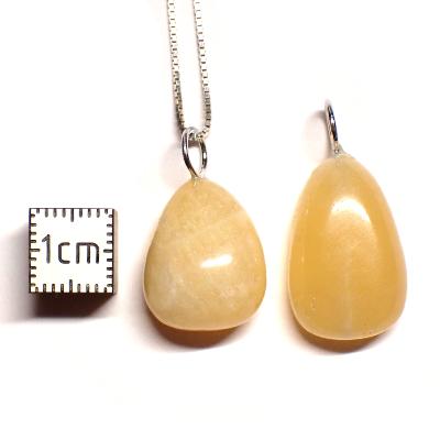 Calcite Orange - Pendentif pierre roulée