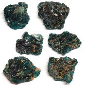 Dioptase - Pierre Brute n°12 (Lot de 6 pièces)