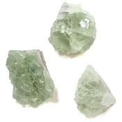 Fluorine verte cristallisée - Pierre Brute n°01 (Lot de 3 pièces)