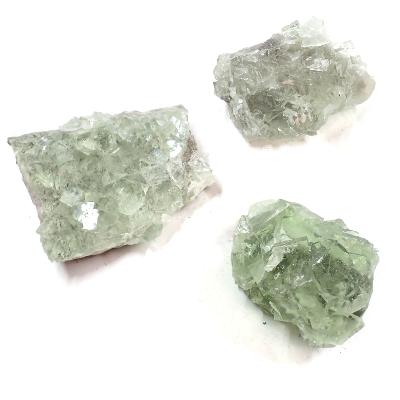 Fluorine verte cristallisée - Pierre Brute n°04 (Lot de 3 pièces)