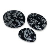 Obsidienne Neige - pierre plate