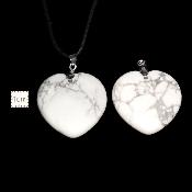 Howlite - pendentif coeur