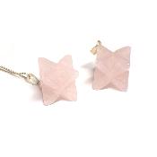 Quartz Rose - Pendentif Merkaba