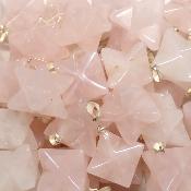 Quartz Rose - Pendentif Merkaba