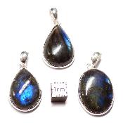 Labradorite Pendentifs Argent (Lot de 3 pièces) 15754