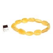 Ambre de la Baltique Jaune - Bracelet pierre roulée