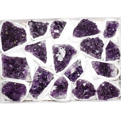 Améthyste morceaux - pierre brute n°07 ( Lot de 17 pièces )