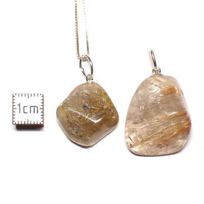 Cristal Rutile - Pendentif pierre roulée