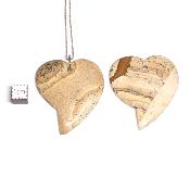 Jaspe Paysage avec cordon - pendentif coeur