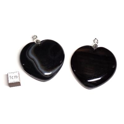 Onyx - pendentif coeur