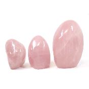 Quartz Rose - Forme libre n° 10 (Lot de 3 pièces)