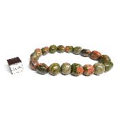 Unakite - Bracelet pierre roulée