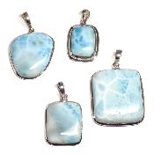 Larimar Pendentifs Argent (Lot de 4 pièces) 15741