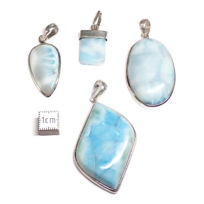 Larimar Pendentifs Argent (Lot de 5 pièces) 15746