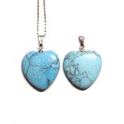 Howlite Teinte - Pendentif mini Coeur