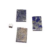 Lapis Lazuli d'Afghanistan - pierres plates carrée