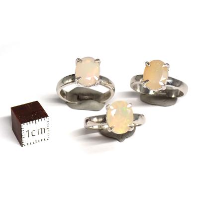 Opale d'Ethiopie Bague Réglable en Argent 15760 (Lot de 3 pièce)