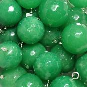 Agate Verte Teinte - Pendentif boule