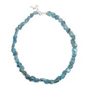 Apatite Bleue - Collier pierre roulée