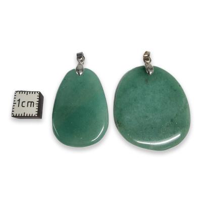 Aventurine Verte - pendentif mini pierre plate