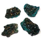 Dioptase - Pierre Brute n°04 (Lot de 4 pièces)