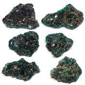 Dioptase - Pierre Brute n°09 (Lot de 6 pièces)