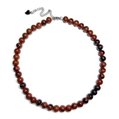 Obsidienne Acajou - Collier Boule