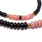 Sugilite "3" bracelet avec rhodochrosite