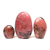 Rhodonite - Forme libre n°04 (Lot de 3 pièces)