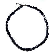 Agate Noire (Onyx) - Collier Roulé