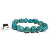 Amazonite de Russie - Bracelet pierre roulée gros