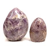 Améthyste à Chevrons - Forme libre n°02 (Lot de 2 pièces)