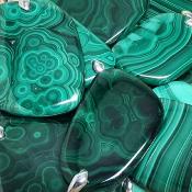 Malachite - pendentif mini pierre plate