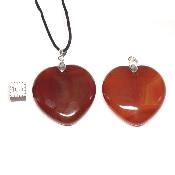 Cornaline - pendentif coeur