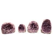 Améthyste mini géode - pierre brute n°01 ( Lot de 4 pièces )